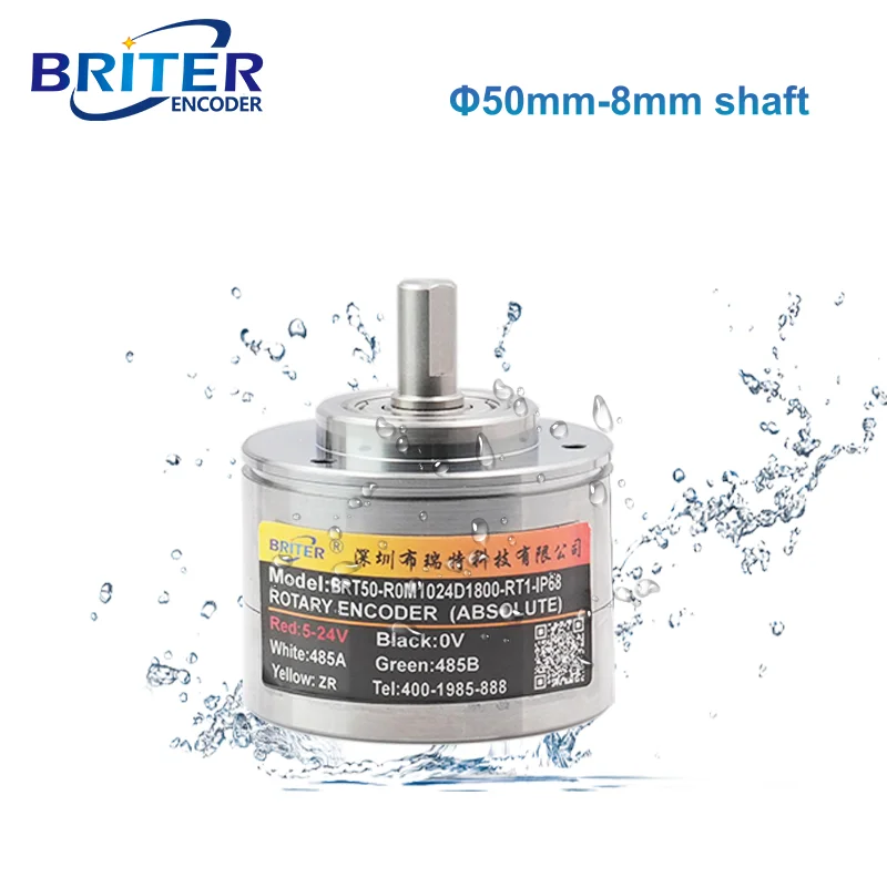 Waterproof Rotary Absolute Shaft Encoder Magnetic Single-turn Multiturn Angle Measurement Sensor  RS232 Analog Power-off Memory