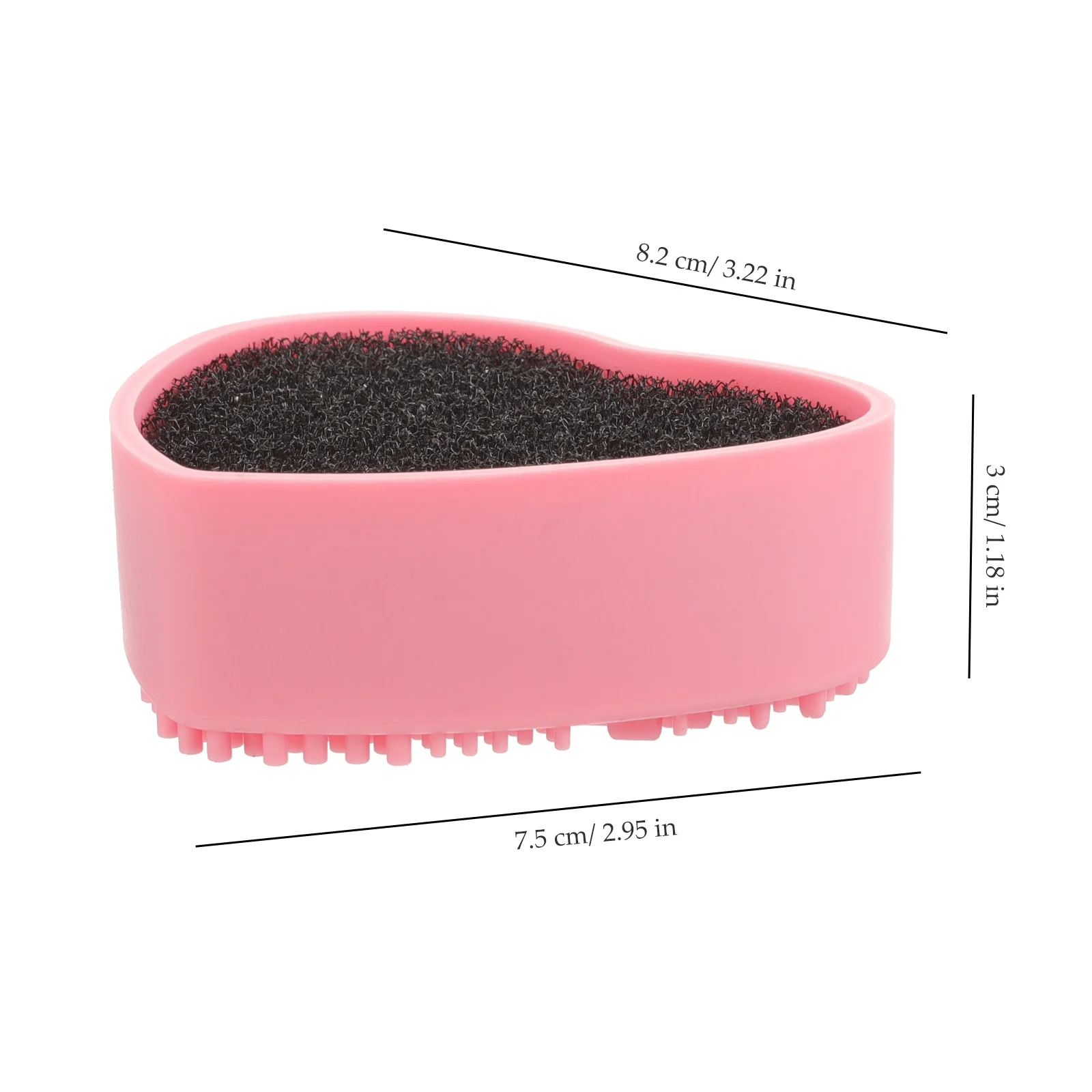 Schwamm Make-up Lidschatten Pinsel Reinigungsbox Rosa herzförmiges Silikagel Dual Use Quick Clean Tragbare Reisebürste Reinigungsbox