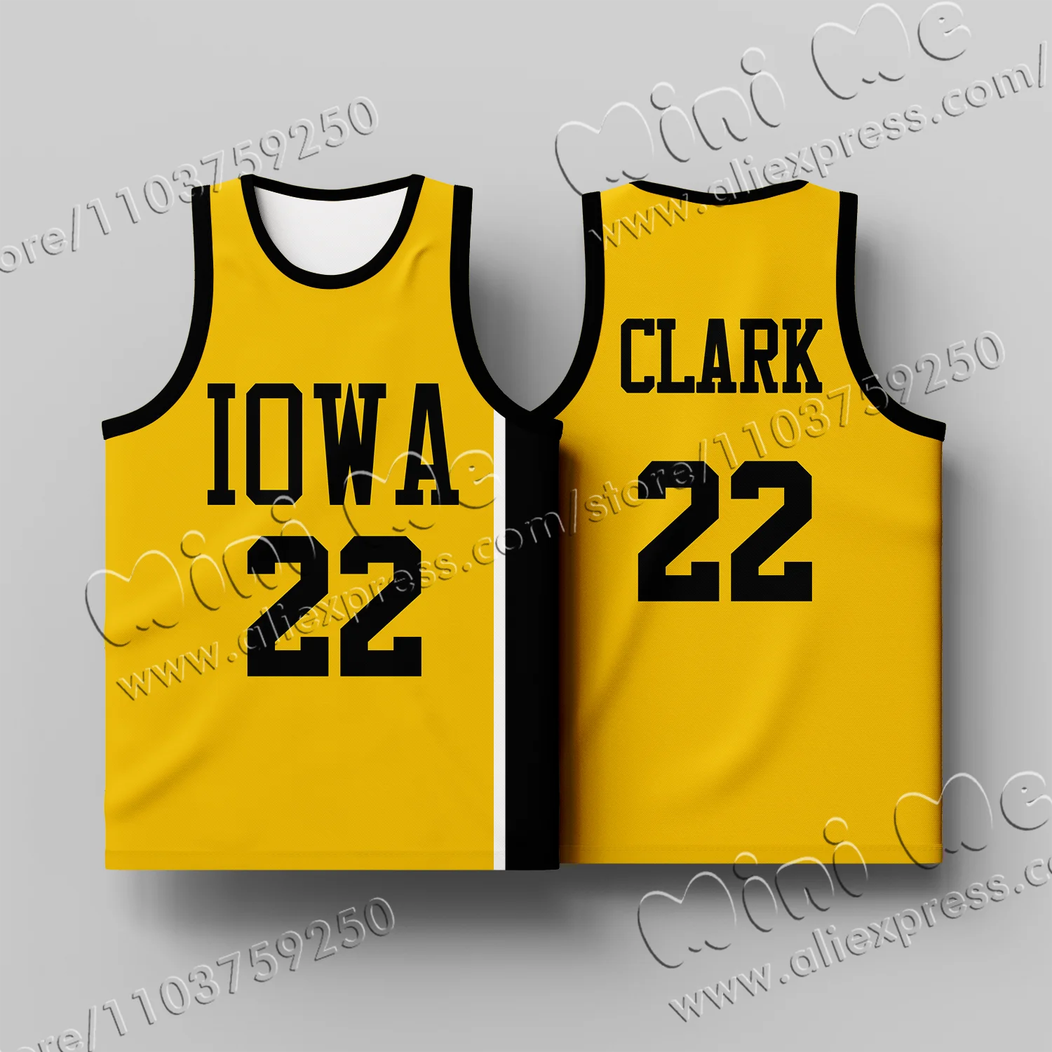 Basketball Jerseys Men Women Oversize 22 Clark Iowa State University Embroidery Sewing Breathable Sports Hip Hop Sportswear