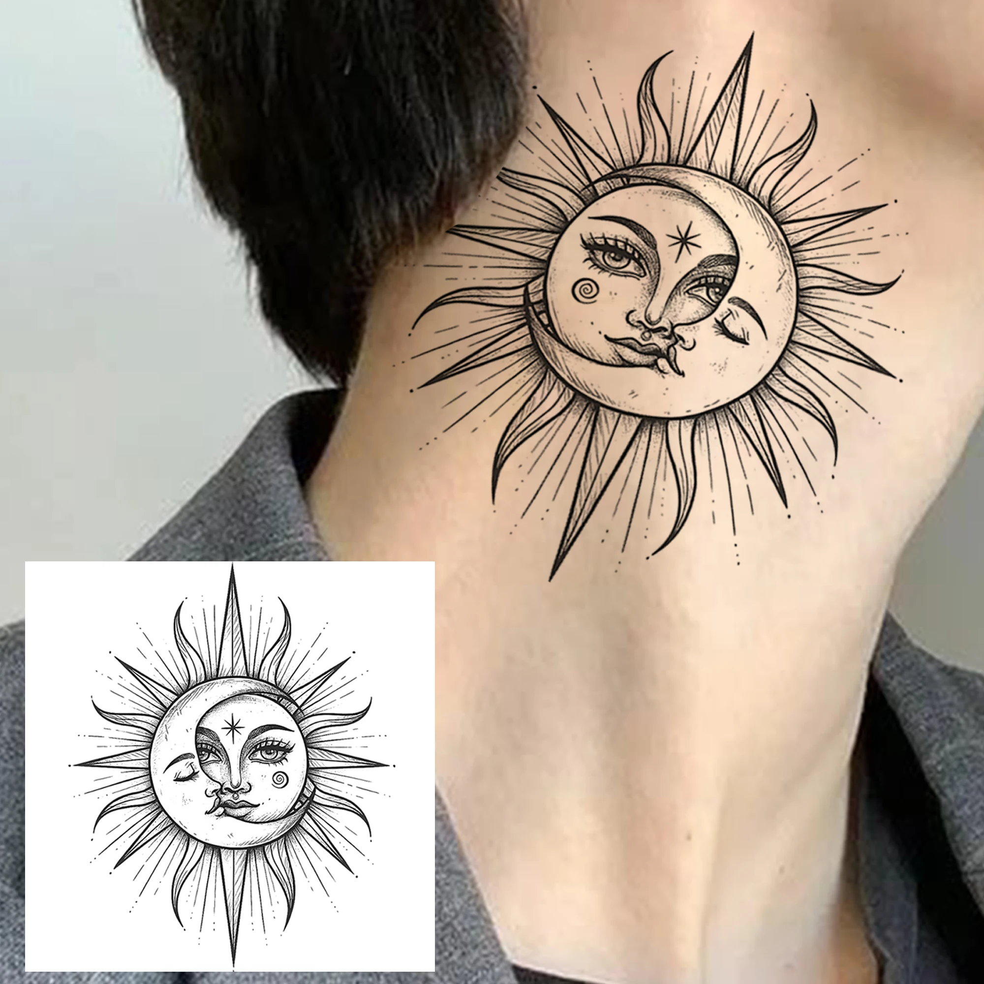 1 hoja de tatuajes temporales  - Body Jewelry Tattoo reseña y precio