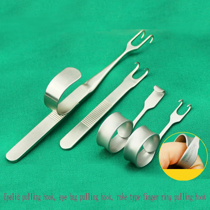 

Ophthalmic microsurgical instruments for cosmetic surgery, double eyelid tools, eyelid hooks, eye bags, hooks, rake type finger