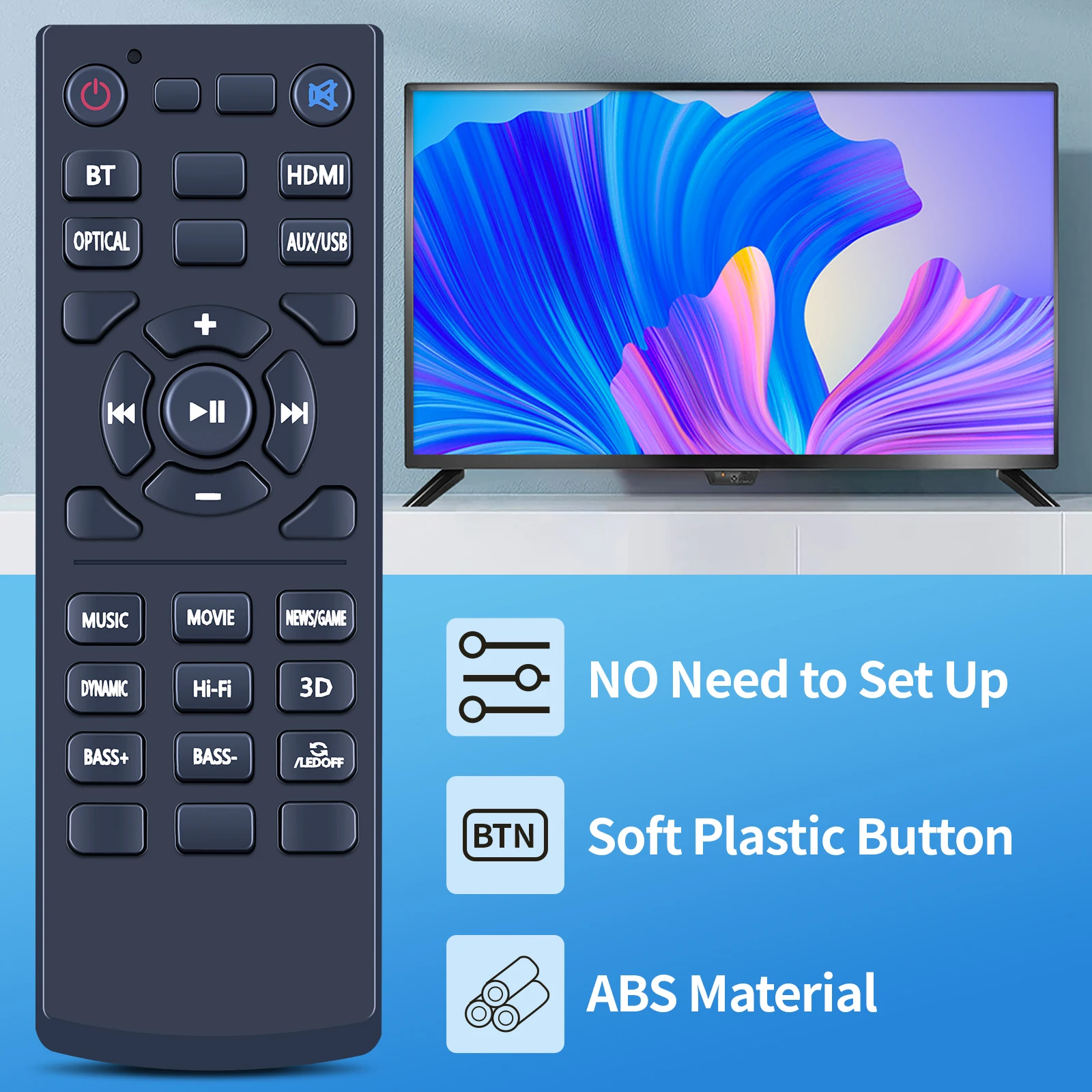 جهاز تحكم عن بعد بديل لمكبرات الصوت ANFLAG & Bomaker Njord II للتلفزيون