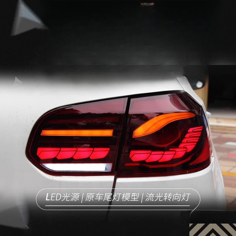 Suitable for Volkswagen Golf 6 Tail Light Assembly High Six High 6 GTI Modified Dragon Scale Running LED Flowing Turn Signal Lig