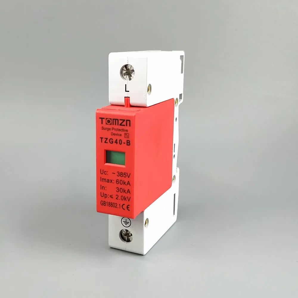 AC SPD 1P 30KA~60KA D ~385V  House Surge Protector Protective Low-voltage Arrester Device