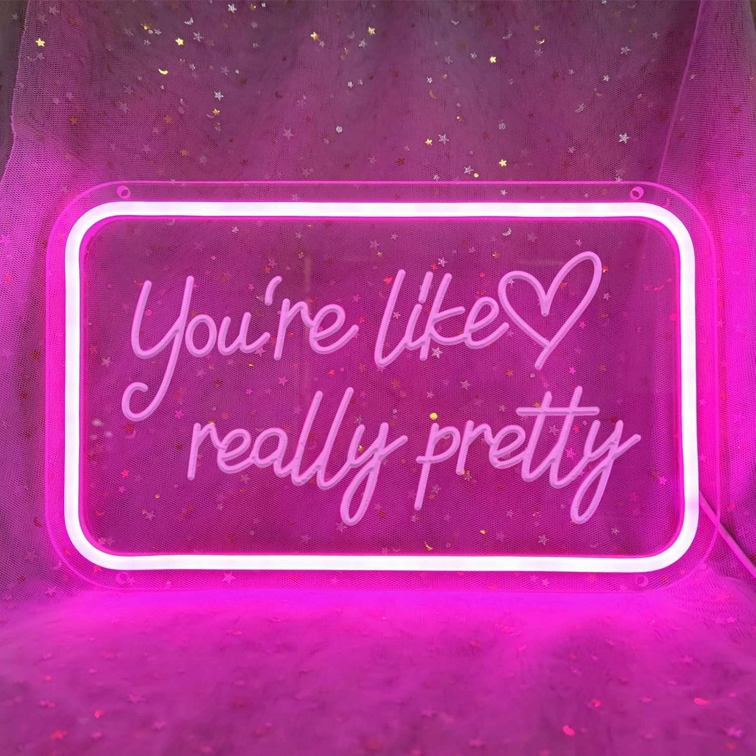 Your Like Really Pretty Neon Signs for Wall Decor,Pink Neon Led Lights Sign for Teen Girl Room Decor,Party Decorations,Bedroom