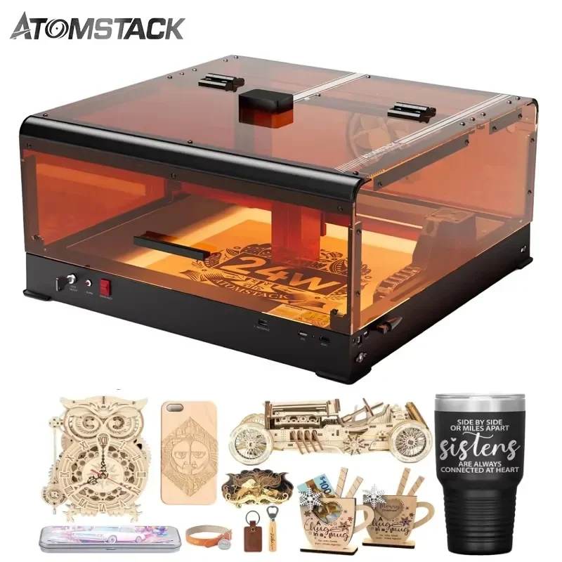 Xiangyin  A24 X24 Ultra 120W Second Generation CNC Wood Cutting Metal Jewelry  Engraving Machine With B3 Protectiv