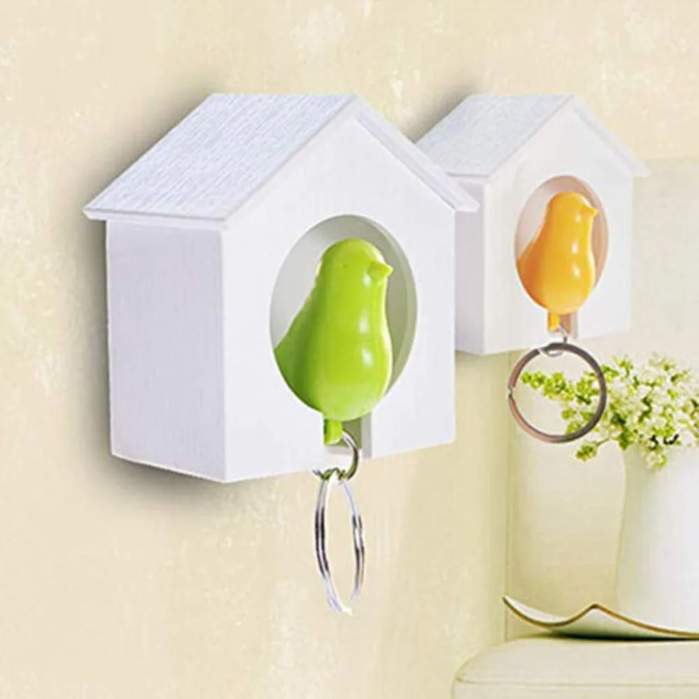 Bird House Key Holder Mini Bird Nest KeyChain Anti-lost Key Holder for Home