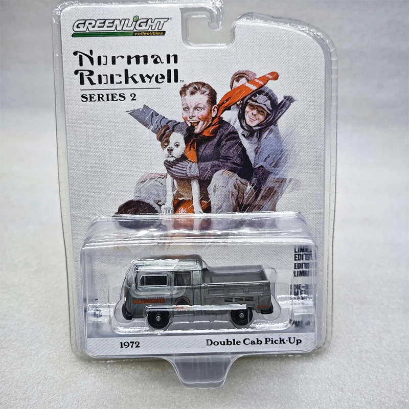 

Greenlight 1:64 Norman Rockwell Dodge B-100 T2 Pickup Varnish Series Alloy Die Casting Model Collect Ornaments