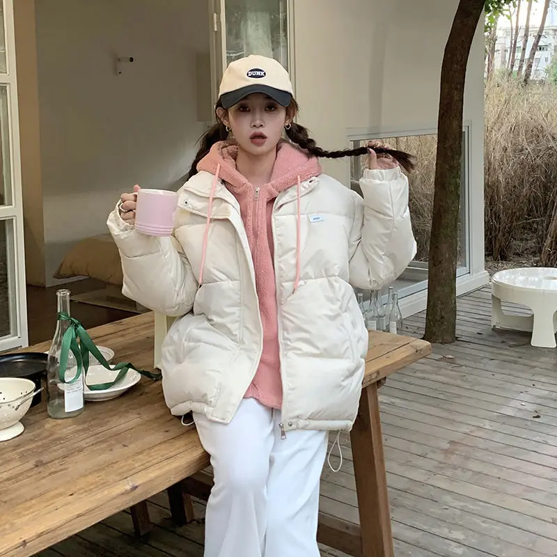 

Women's 2025 Clothing European American Style Fashion Warm Simple And Versatile Long Sleeved Zipper Loose Cotton Jackets