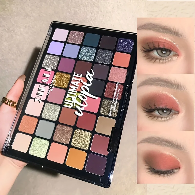 لوحة ظلال عيون مكونة من 40 لونًا - لمسة نهائية لامعة من الساتان باللون البني الأرضي والعراة ونغمات متعددة الألوان لمظهر مكياج العيون المذهل