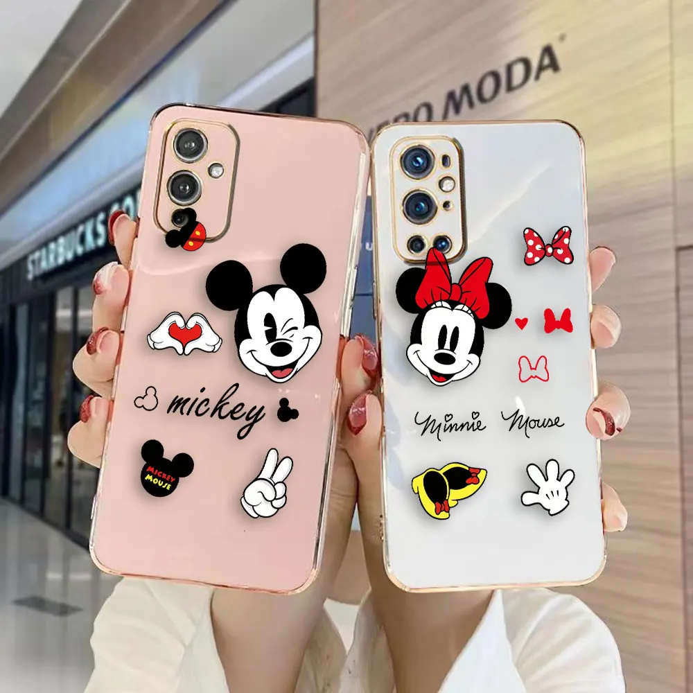 Cover Smooth E-TPU Phone Case Oneplus 8 8T 9 NORD CE 2 3 MOTO G8 G9 G22 G30 G50 G Stylus 5G Case Cute M-Mickey M-Minnie Mouse