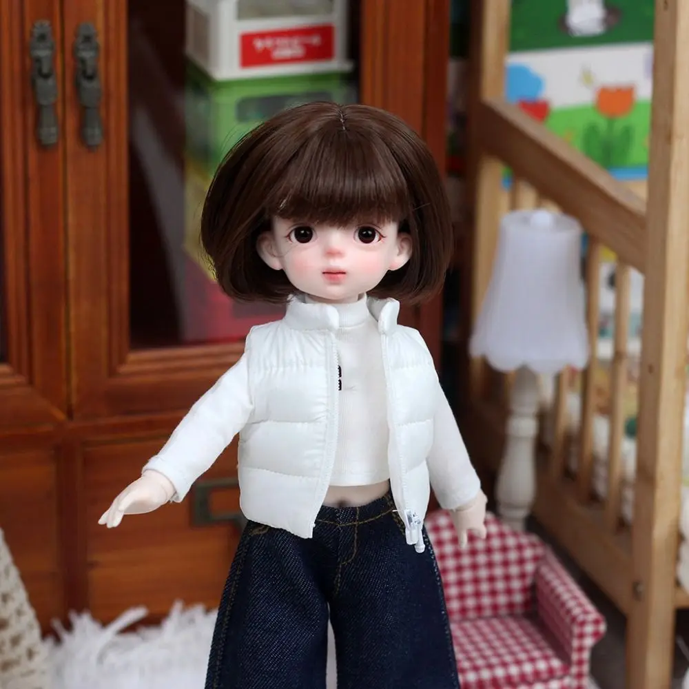 ジーンズ 1/6 BJD 人形ダウンジャケットクールかわいい 30 センチメートル人形服ファッション秋と冬スタイル人形アクセサリー女の子のおもちゃギフト
