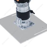 C8 Aluminum Router Table Insert Plate W/Miter Gauge for Woodworking Benches Table Saw Multifunctional Trimmer Engraving Machine