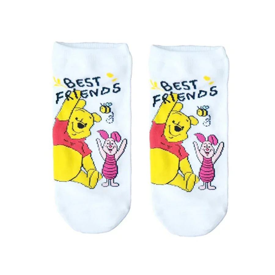 10pairs MINISO Disney Men Short Boat Socks Anime Movie Gamers Cartoon Socks Hip Hop Novelty Funny Sock