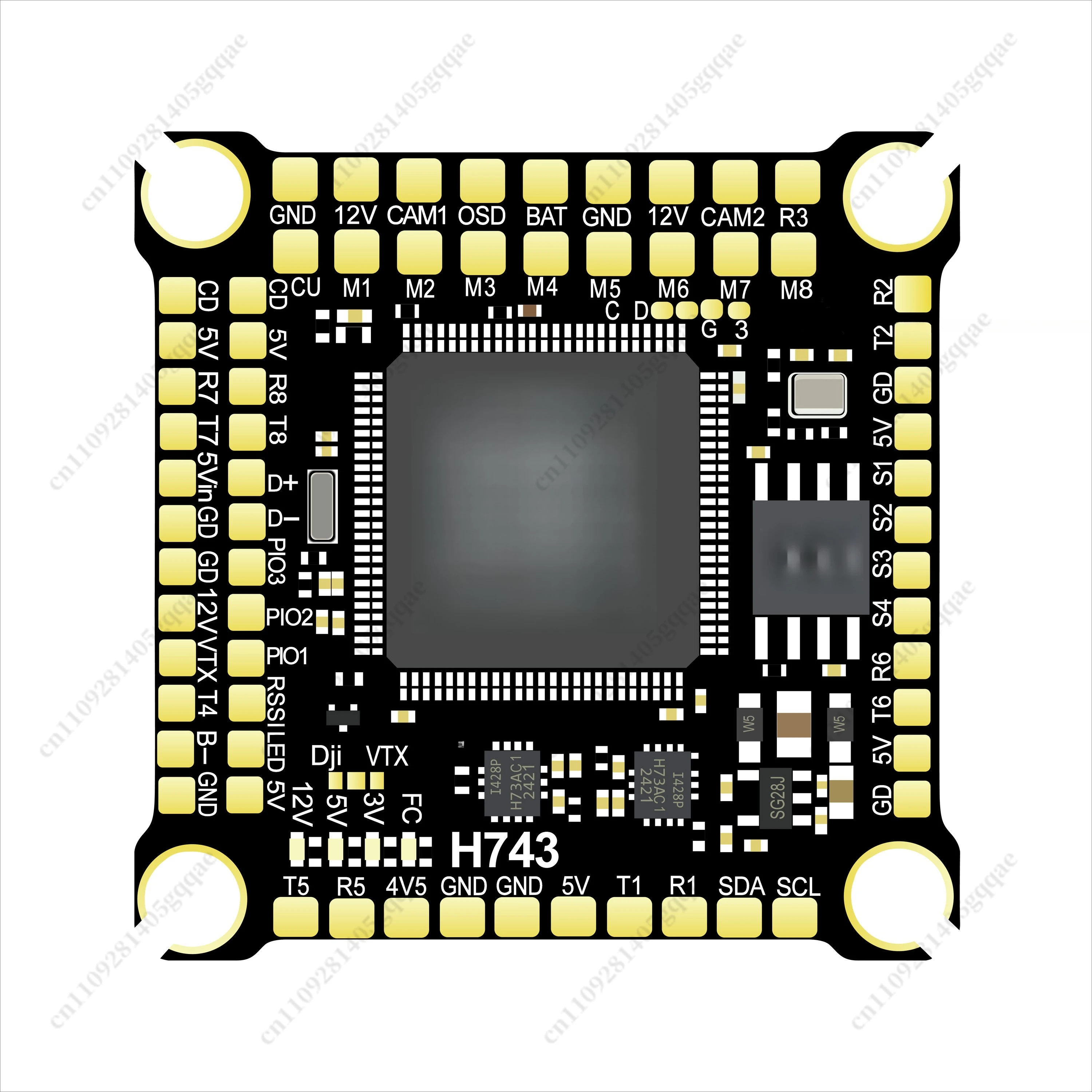 H743 55A/60A/70A Flying Tower 8-Positionen-ESC Modellflugzeug-Steuergerät H7 Flying Tower – Detail 4