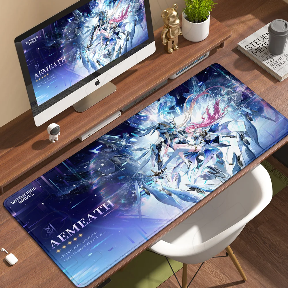 HD print XXL Mousepad Game Wuthering Waves Aemeath Mouse Pad Rug Desk Mat Computer Gaming PC Accessories Rubber Keyboard Mats