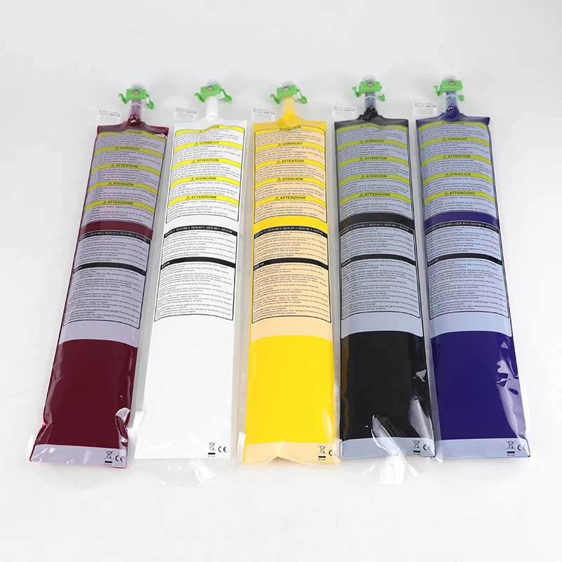 600ML/Bag DTG GTX Ink Bag With Chip Textile Pigment Ink Bag  For Brother GTX-422 GTX-423 GTX-424 GTXPRO Series Printer