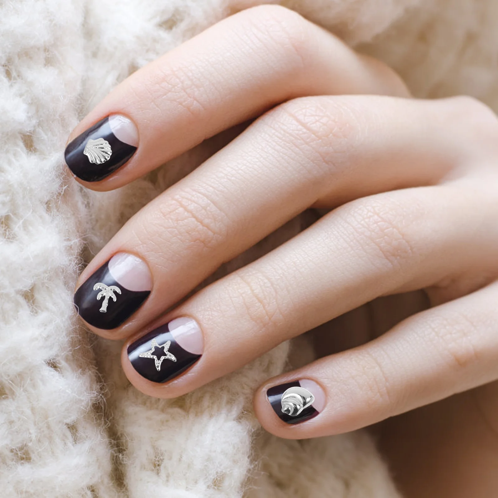 

3 коробки, украшения из сплава для дизайна ногтей, изысканный маникюр, липкий шарм, различные узоры океанских животных, сделай сам, украшения для ногтей, принадлежности для рукоделия