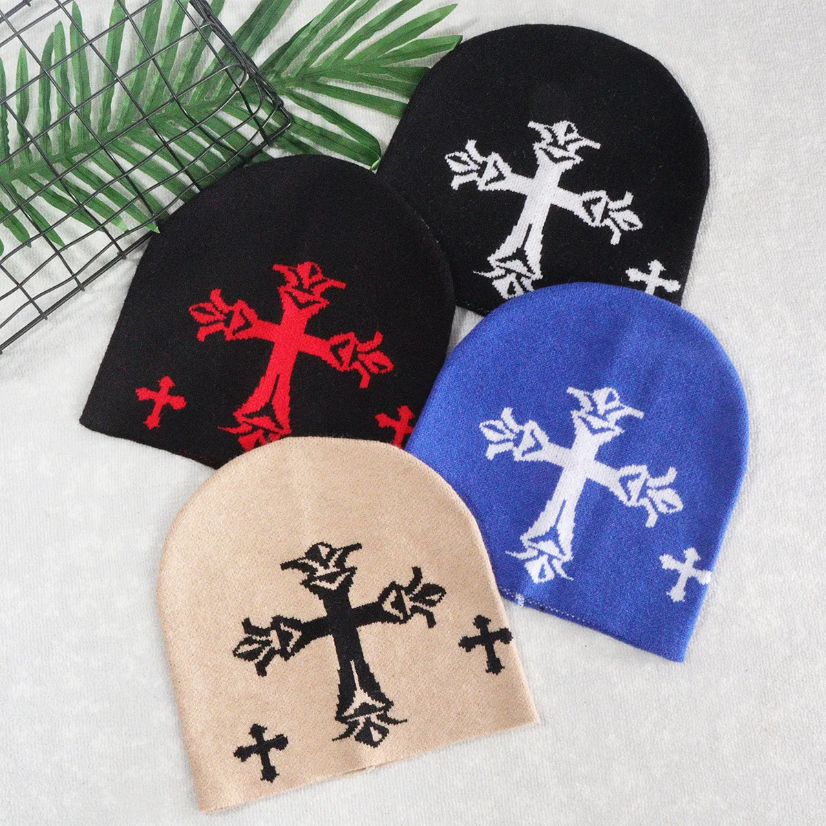 New Orthodox Cross Bonnet Hats Cool Knit Hat For Women Men Winter Warm Christian Jesus Religion Religious Skullies Beanies Caps