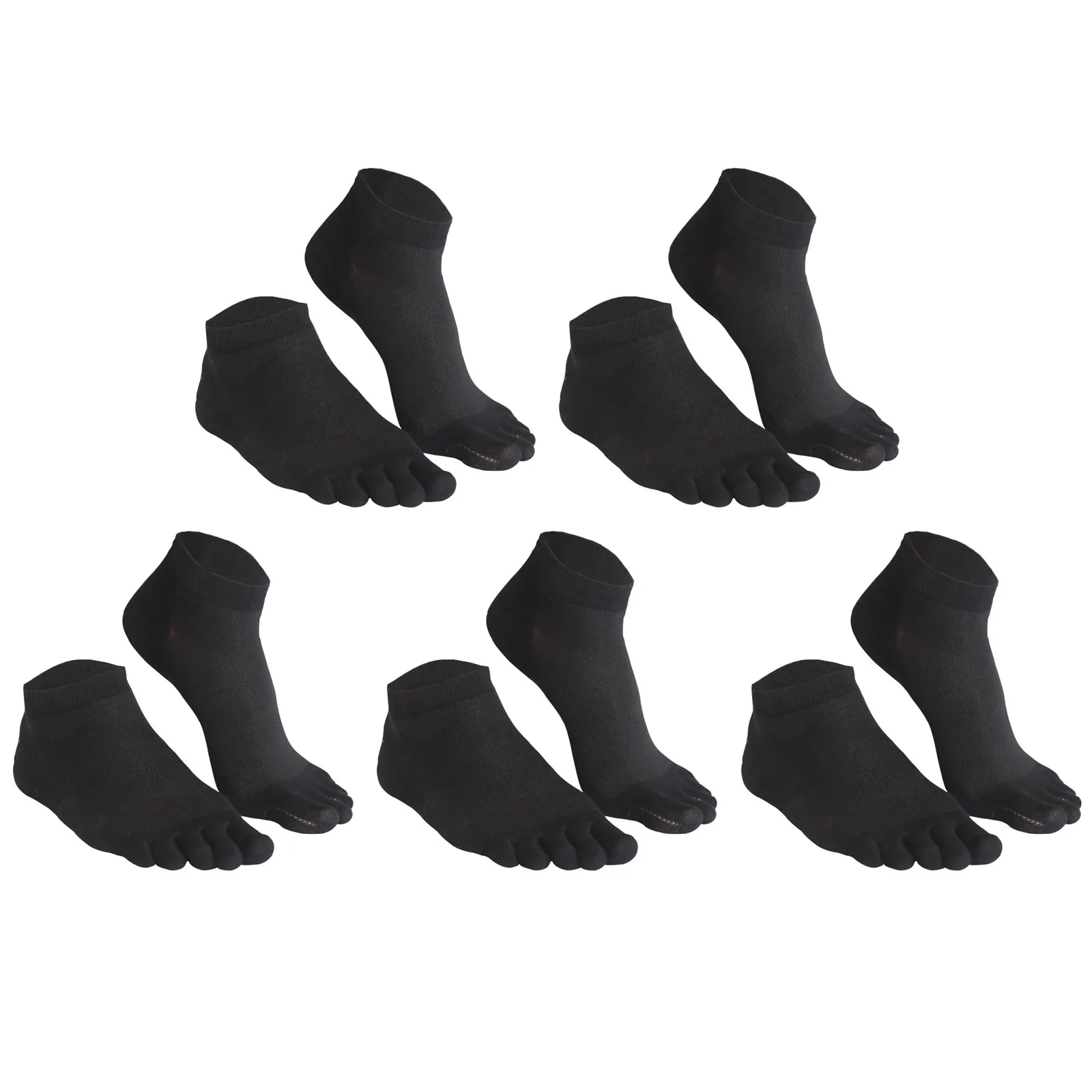 Mens Toe 5 Pairs Cotton Low Cut Socks 5 Finger Breathable Soft Mens Socks