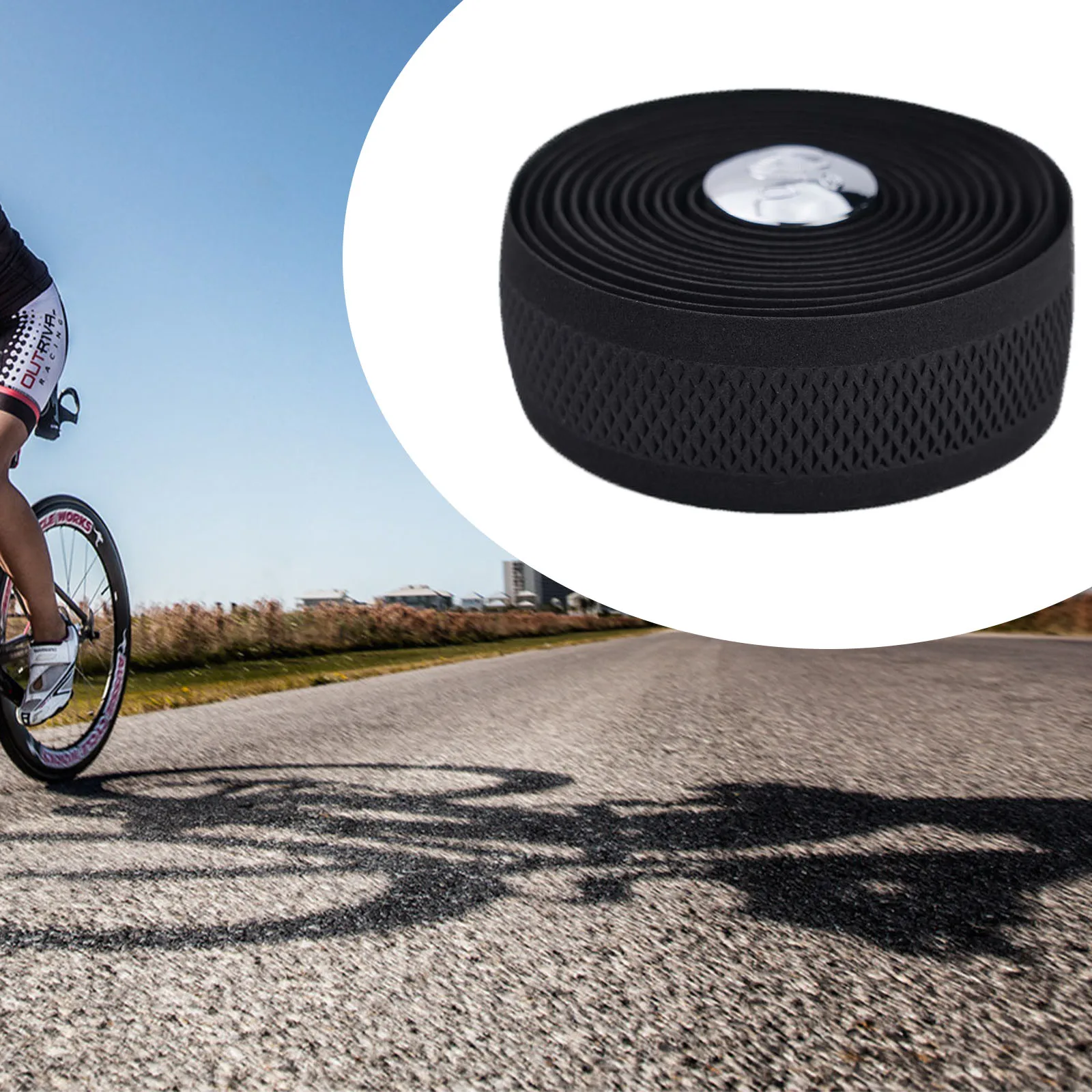 

Bar Tape Bike Handlebar Tape Bicycle Handlebar Tape Cycling Accessories Non-slip Grip Wrap New PU+EVA Extra Soft