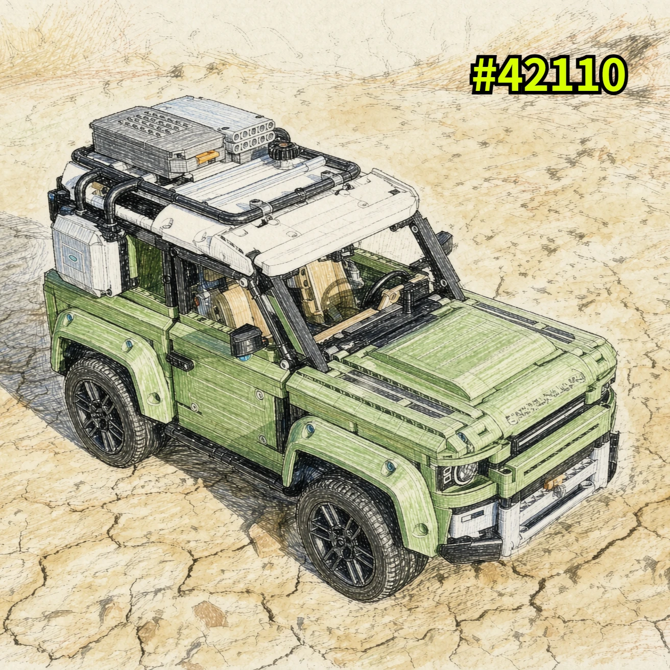 Land Rover Defender Building Blocks Sets Compatible with Legoed