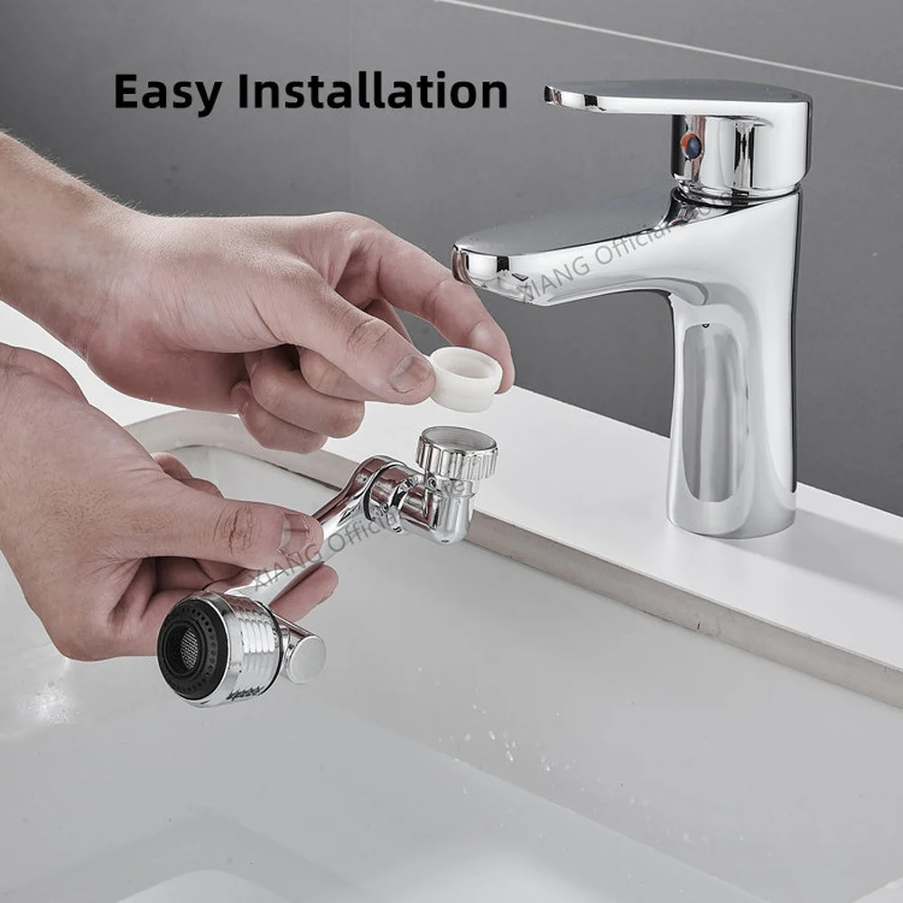 New 1080° Rotation Extender Dual Mode Robotic Arm Tap Aerator Water Saving Bubbler Splash Filter Nozzle Head Kitchen Accessories