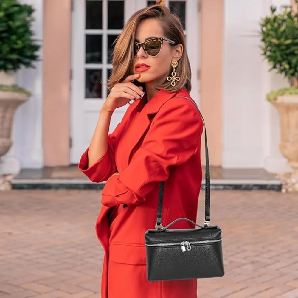 

Lp19 lunch box bag pu leather mini fashion women's bag new gigi same portable box bag messenger bag