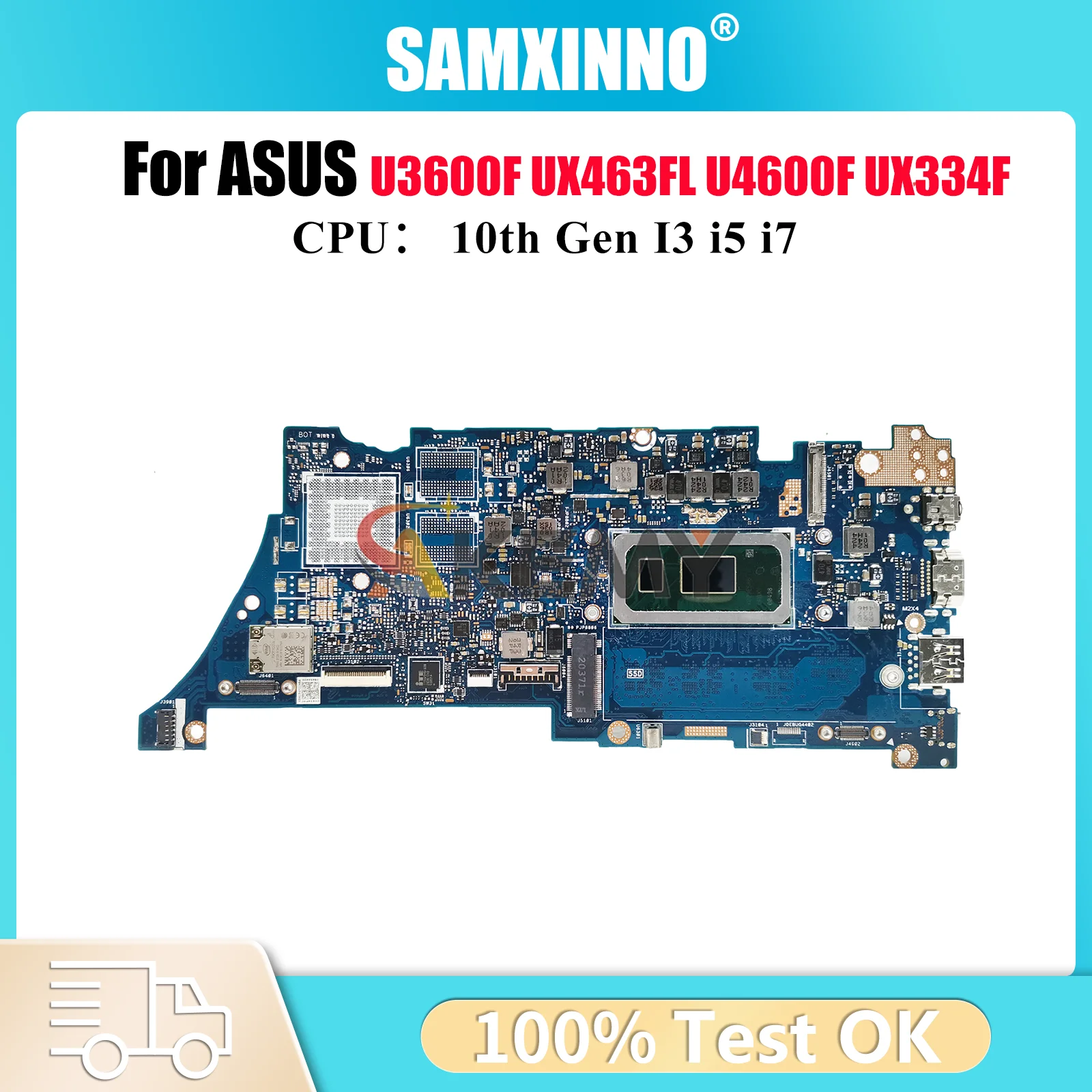 

UX334FA Материнская плата для ноутбука ASUS ZenBook U3600F UX334FL U4600F UX334F UX463FL UX334FA Материнская плата с 10-го поколения I3 i5 i7 fast