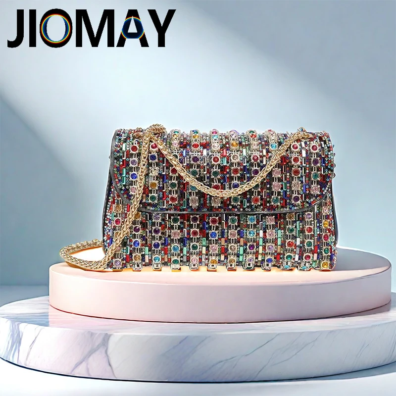 JIOMAY Bag for Party Women Elegant And Versatile Rhinestone Purse Luxury Designer Handbags High Quality 2024 Tote Bag Wholesale