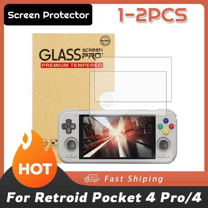 For Retroid Pocket 4 Pro/4 Tempered Glass Film 9H HD Tempered Glass Protective Film Anti-Scratch Ultra-Clear Game Accessories