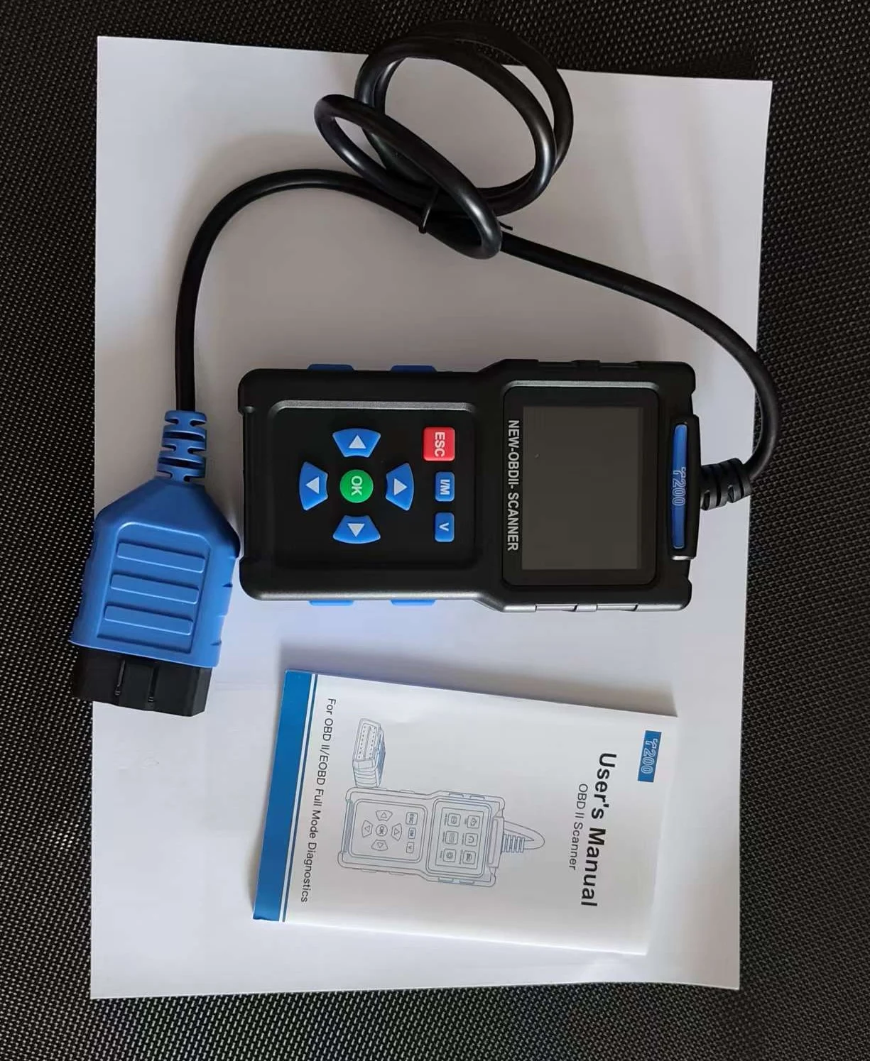 New Model T200 OBD2 Scanner Cross-Border Car Diagnostic Tool Engine Tester Fault Code Reader ABS Material Electronics