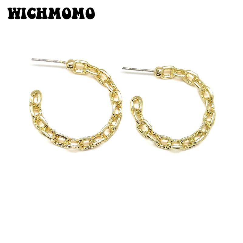 

New 27mm 4pieces/bag High Quality Zinc Alloy Chains Shpae Earring Base Connectors Linkers for DIY Earring Jewelry Accessories