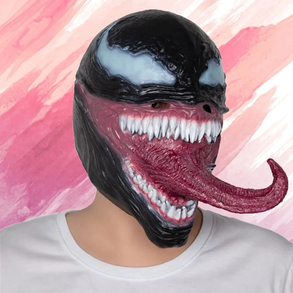 Movie Superhero Venom 2 Carnage Mask Cosplay Latex Masks Horror Party Helmet Props Supplies Gift Unisex Masks Easter Carnival