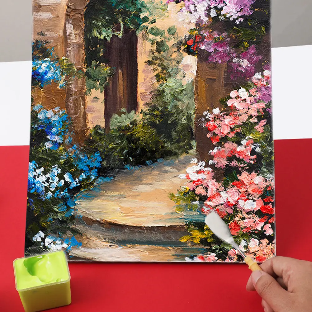 12個入り絵画用スクレーパー、アートペインティング用スパチュラ、プレミアムステンレス鋼刃、アーティスト用ペイントミキシングツール、ガッシュ用スパチュラ