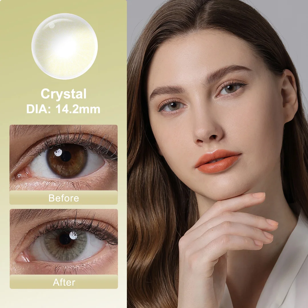 Image 3: FreshGo Hidrocor lentilles de contact de couleur pour les yeux lentilles de contact bleues lentilles de couleur des yeux élève avec lentilles pour le maquillage beauté annuel