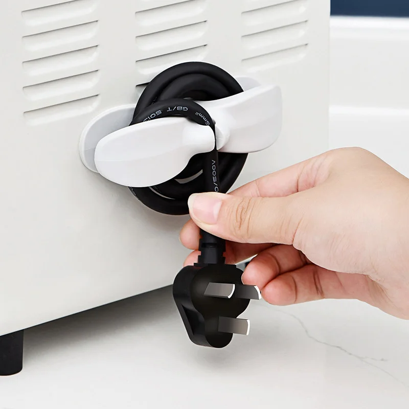 Heavy-Duty Adhesive Cord Organizer Clips | Kitchen Wire Holder for Microwave Rice Cooker Air Fryer Blender Cable Management
