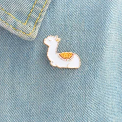 alpaca Hot Cartoon Cute Animal Enamel Brooch Pin Badge Decorative Jewelry Style Brooches For Women Gift