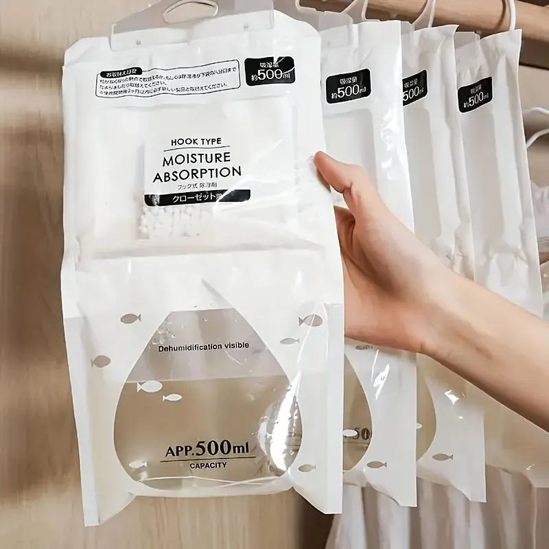 Bolsas Deshumidificadoras Colgantes Antihumedad para Armario, Bolsas Secantes para Armario, Desecante para Interiores Antimoho