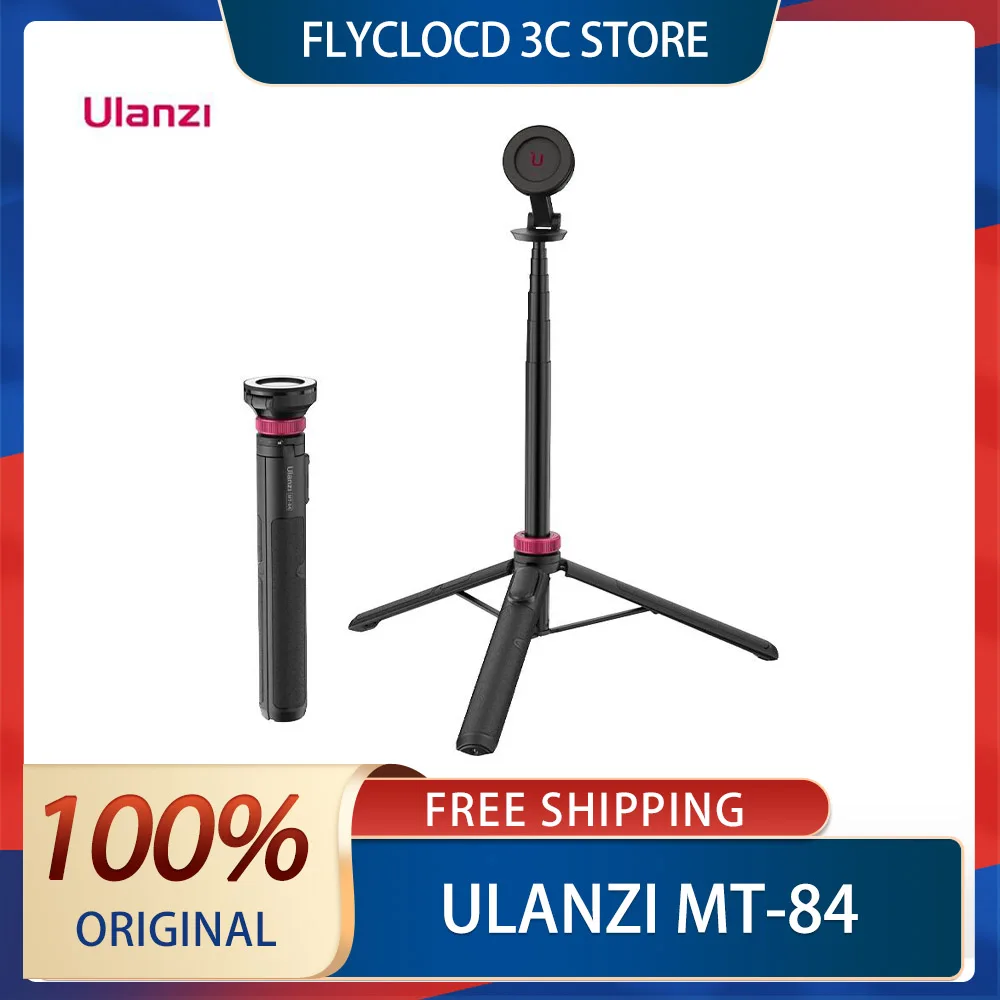 Ulanzi MT-84 Selfie Stick Magnetic Tripod 1.53M Wireless Bluetooth Remote Phone Extension Phone Live Streaming Vlog Custom Gift