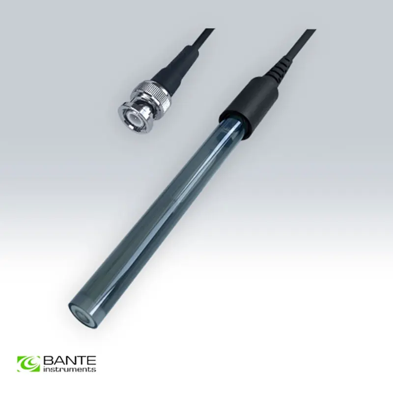 pH sensor for semisolid samples BNC Flat surface sensitive membrane Economy combination electrode Brand BANTE