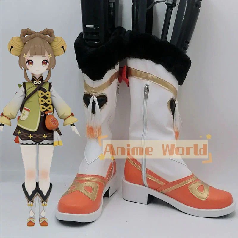 

Genshin Impact Yaoyao Обувь Сапоги для косплея Хэллоуин Карнавальные сапоги на заказ