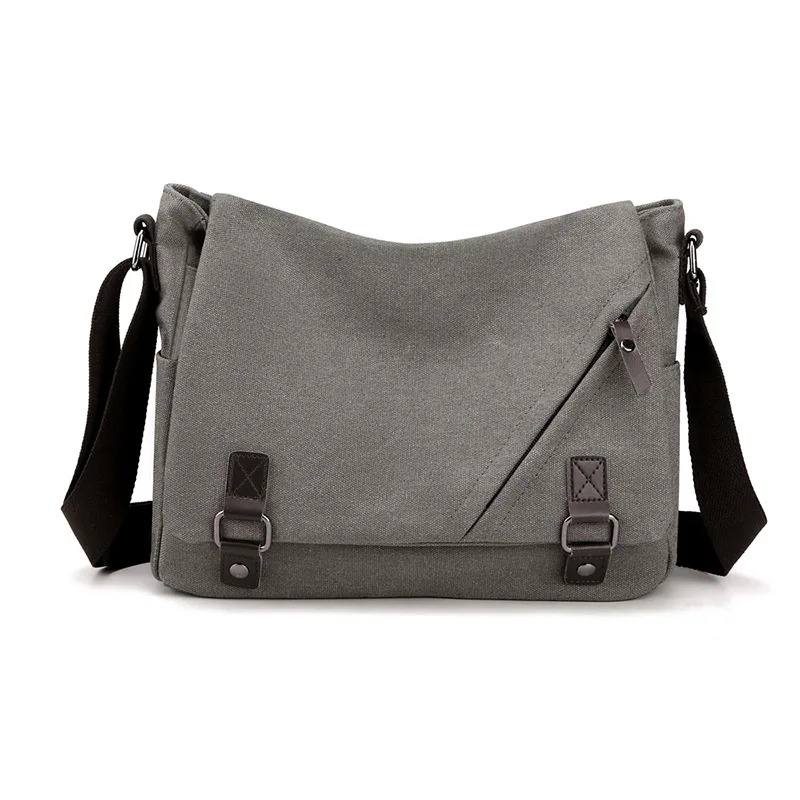 

Men's convenient shoulder bag New canvas large capacity messenger bag Multi functional fashion casual shoulder bag