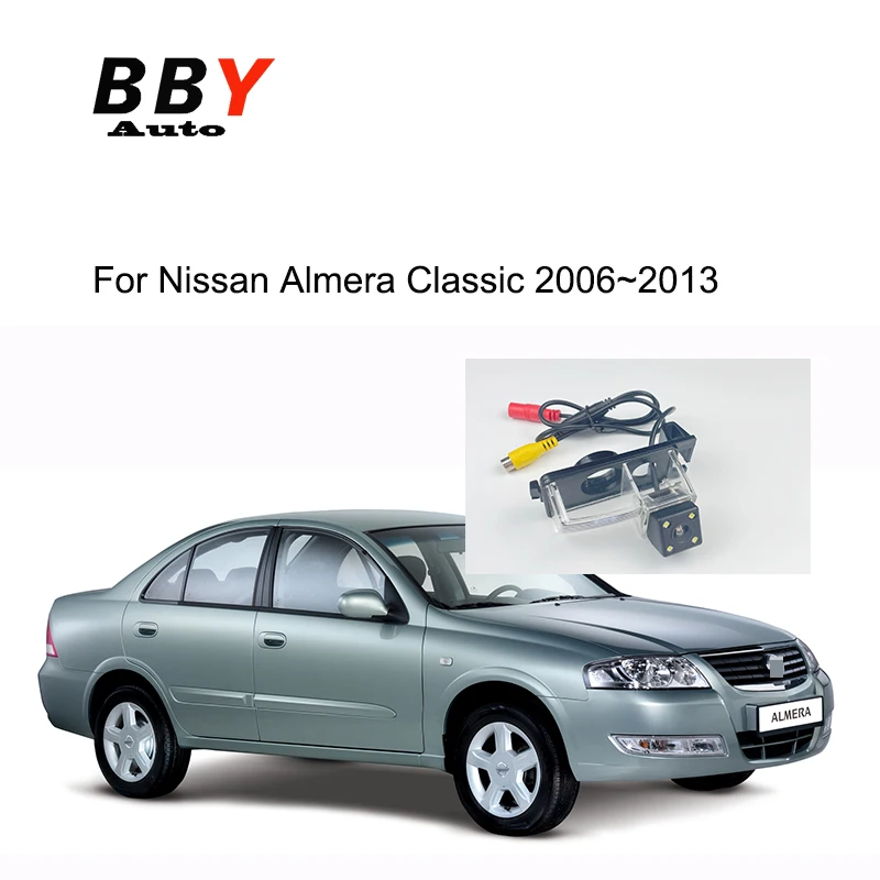 Cámara de visión trasera FHD para Nissan Almera Classic 2006 ~ 2013 CCD cámara de respaldo de vehículo de visión nocturna/cámara de matrícula