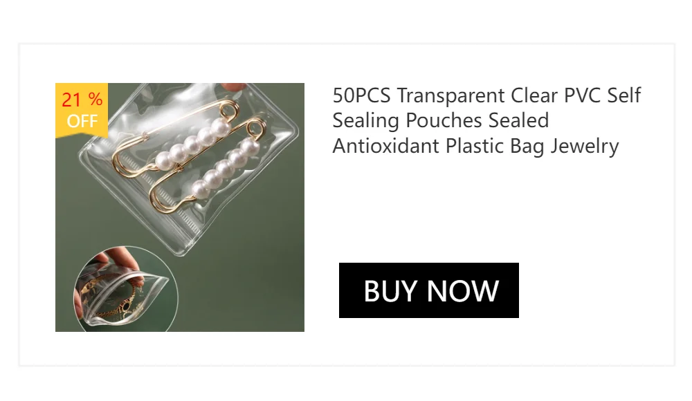 10/20PCS Transparent Plastic Pouches PVC Zipper Bag For Jewelry Bracelet Necklace Earrings Gift Storage Small Business Packages