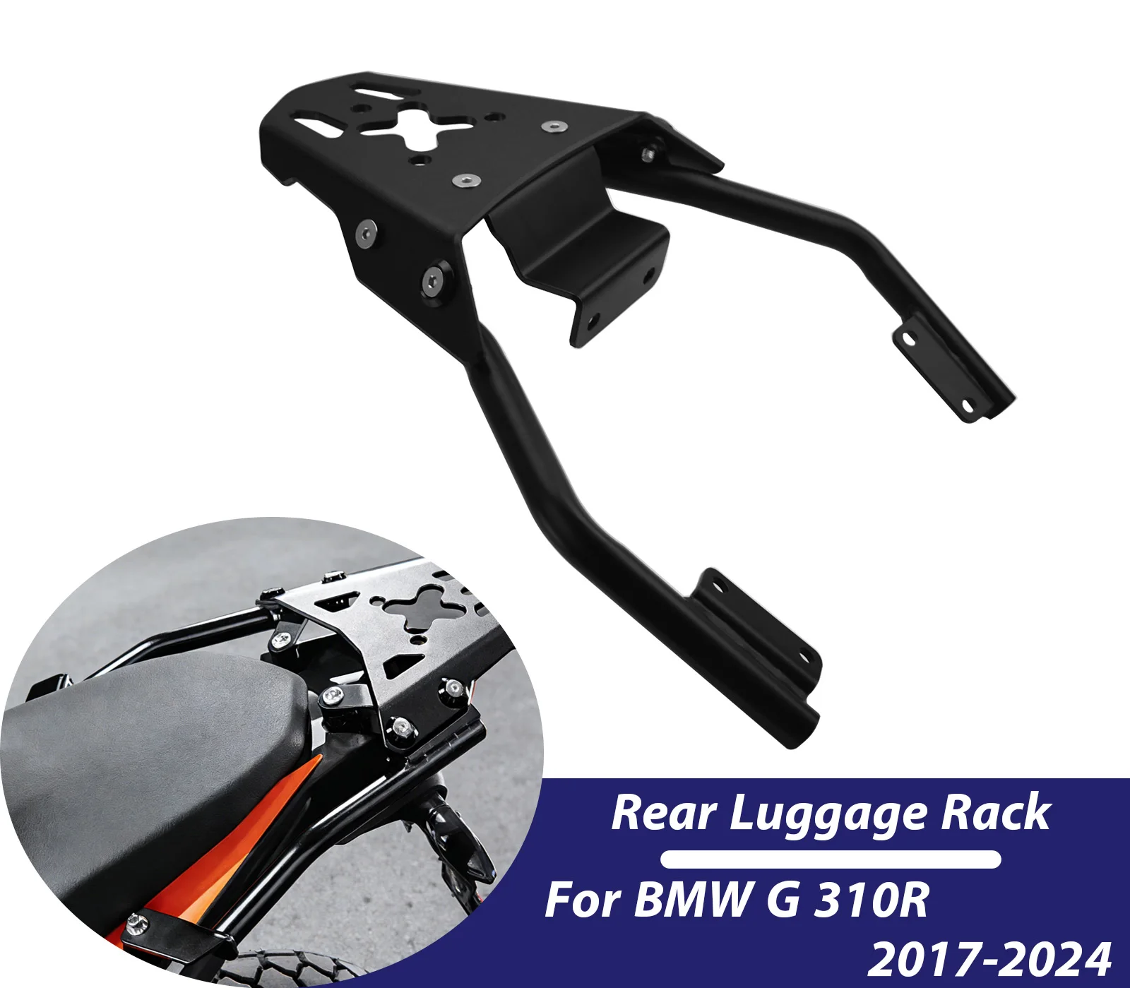 

Motorcycler Luggage Rack For BMW G 310R 2017-2024 2023 2022 2021 G310 R Motorcycler Carrier Tail Storage Support Shelf Parts