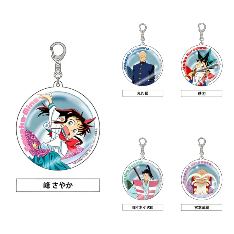 

6cm Shin Samurai-den YAIBA Acrylic Pendant Keychains Yaiba Mine Sayaka Kurogane Yaiba Action Figure Anime Collectible Toys