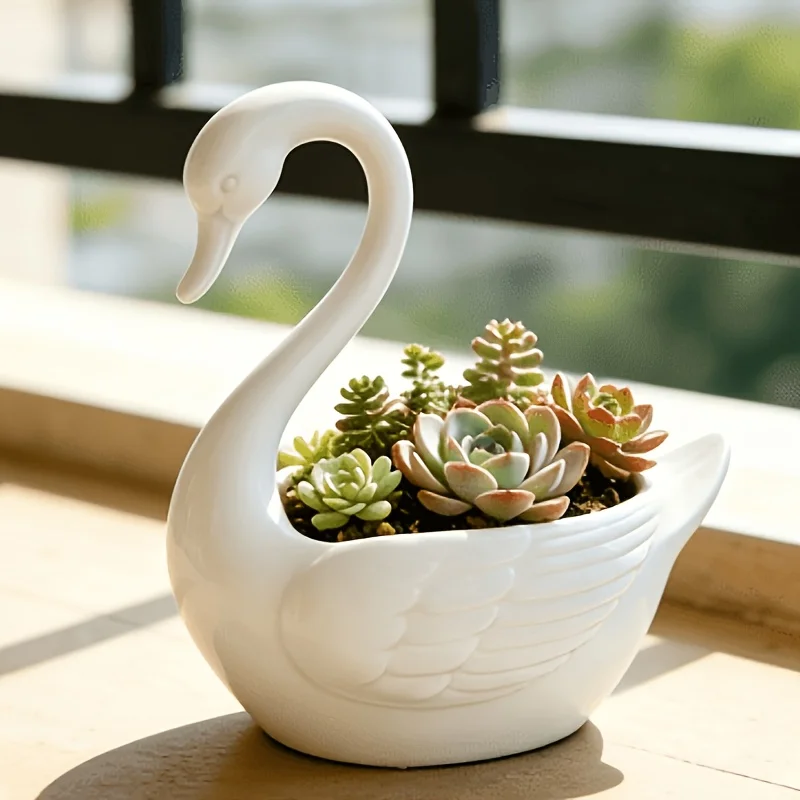 3D Printed Swan Shaped Desktop Storage Tray, Multifunctional Tabletop Jewelry Small Sundries Holder Home Desk Decor