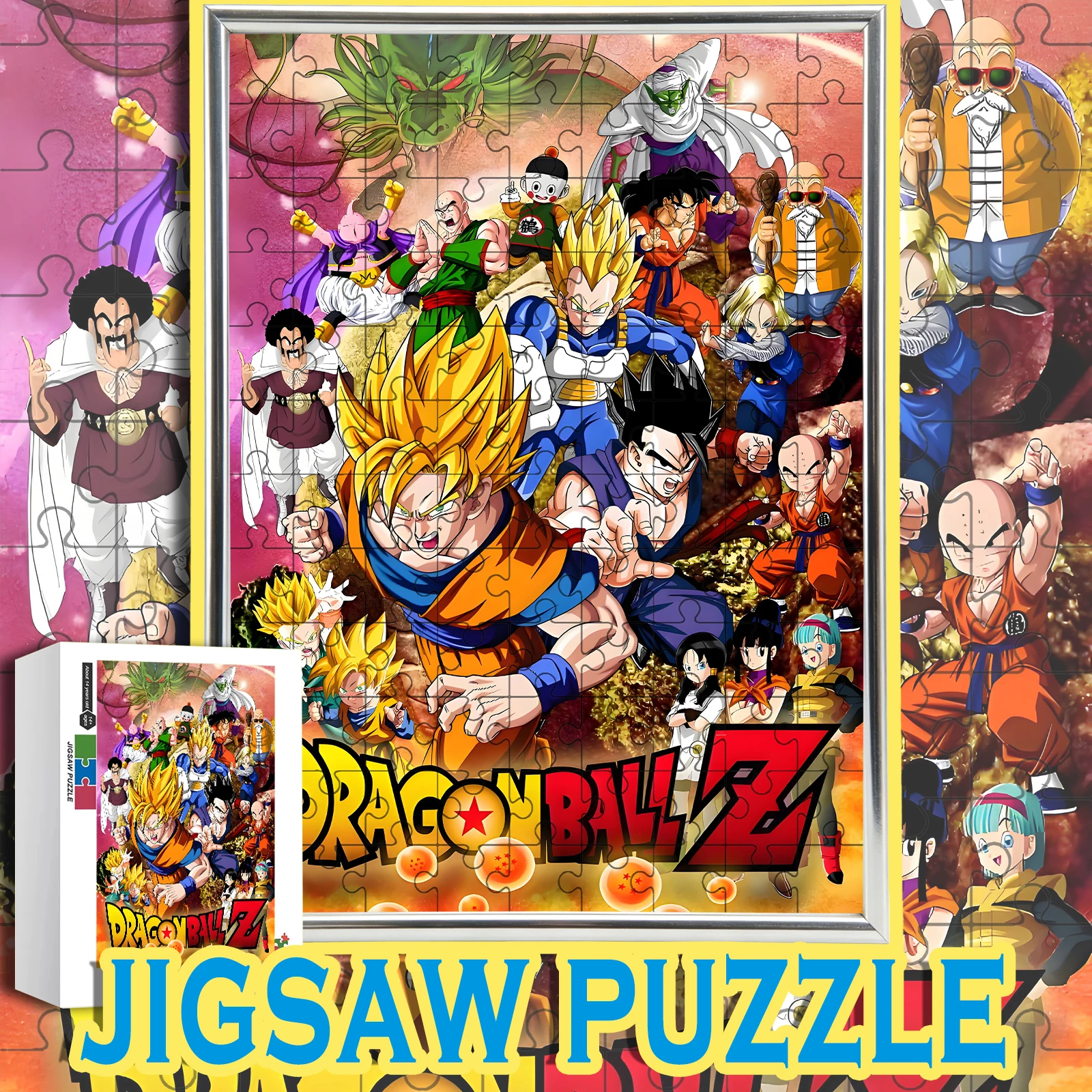 

Ретро-пазл в стиле манга Dragon Ball Z: Гоку Супер Сайян, 108-1000 деталей, деревянный, для домашнего декора