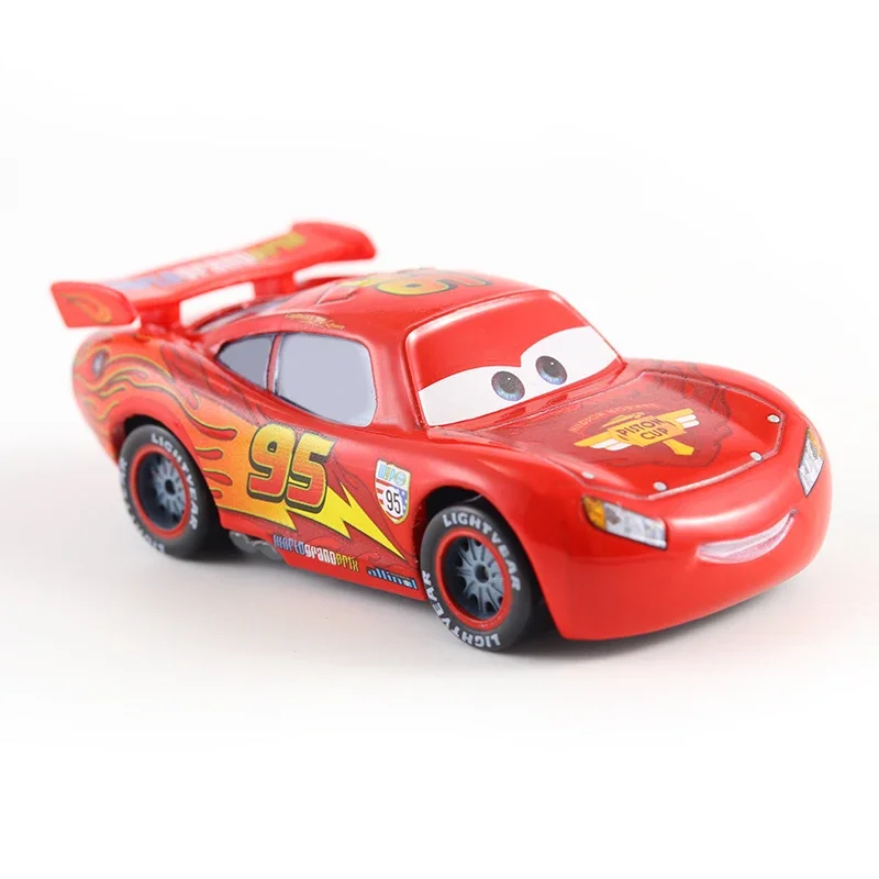 Disney Pixar Cars 2 juguete Lightning Mcqueen Original Mini coche de carreras 1 3 Dinoco Racers colección Diecast Metal modelo niños regalo